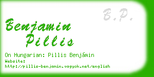 benjamin pillis business card
